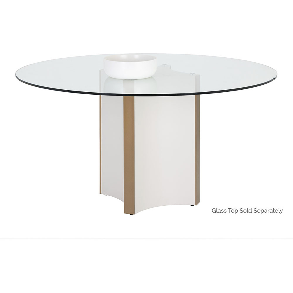 Danbury Modern Cream Dining Table Base